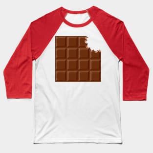 Chocolate Sweet Bar with a bite out of the corner Baseball T-Shirt